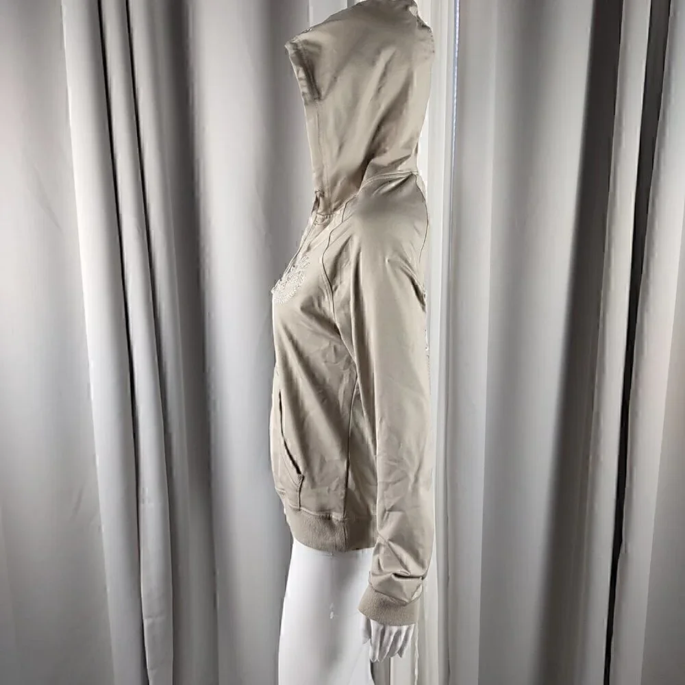 BCBG MaxAzria Tan/Beige/Light Brown, Women's Zip Up Hoodie. Size Large - Picture 6 of 16